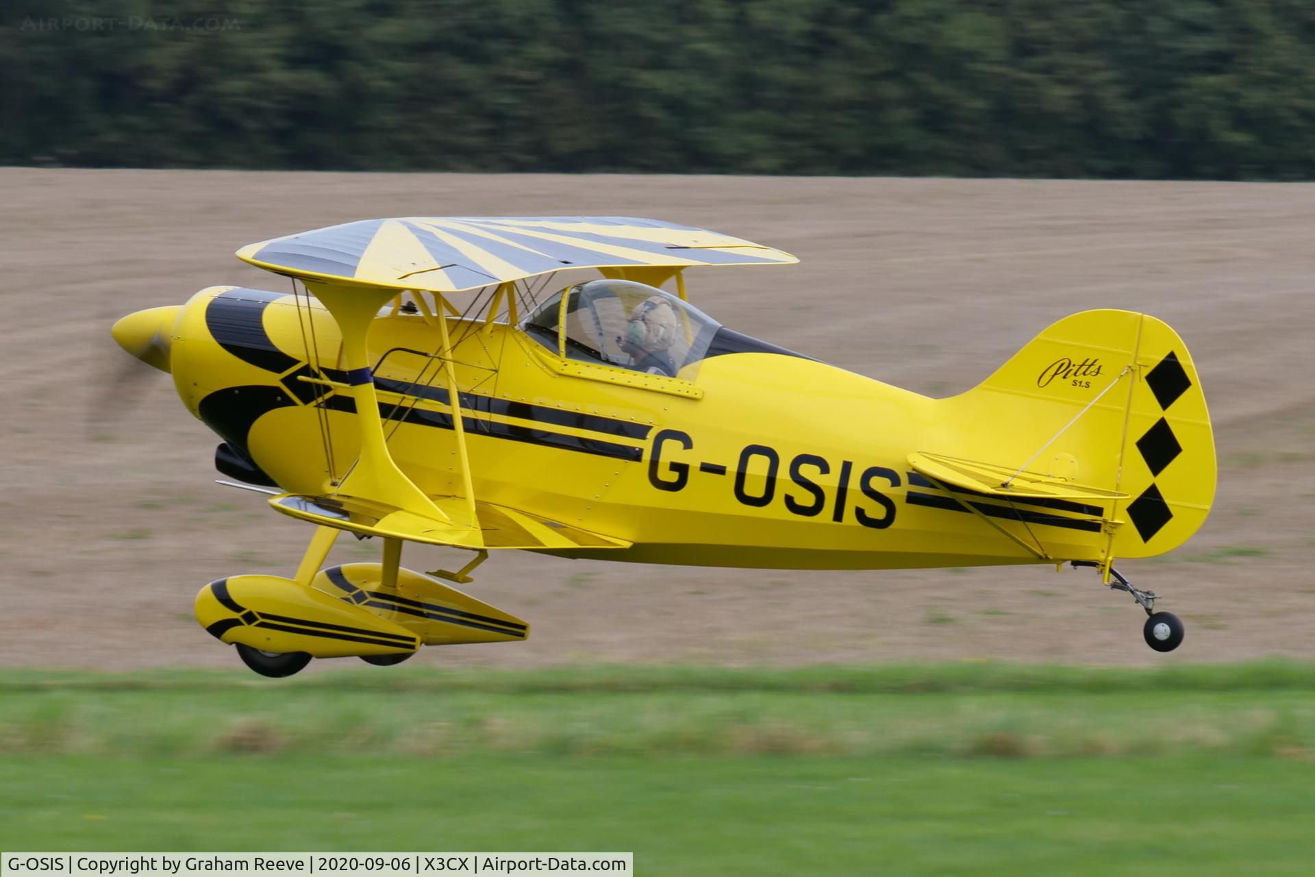G-OSIS, 1994 Pitts S-1S Special C/N PFA 009-12043, Departing from Northrepps.