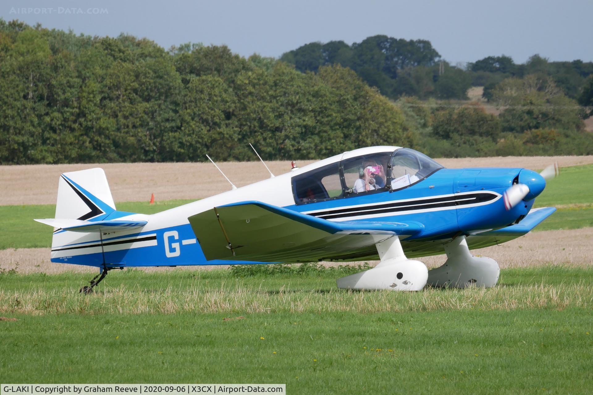 G-LAKI, 1963 Jodel DR-1050 Ambassadeur C/N 534, Just landed at Northrepps.