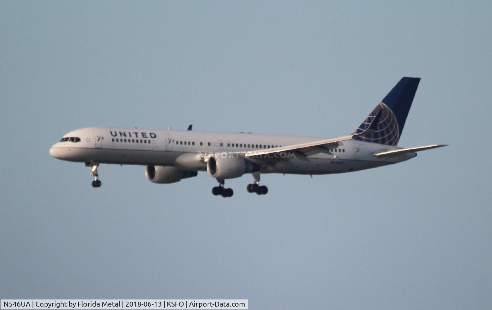 N546UA, 1991 Boeing 757-222 C/N 25367, SFO 2018