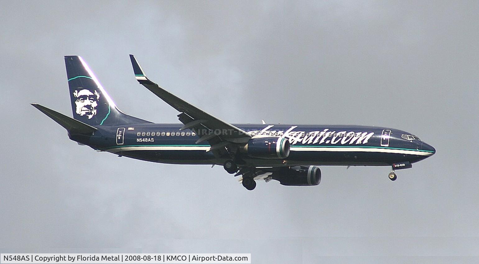 N548AS, 2005 Boeing 737-890 C/N 30020, MCO 2008