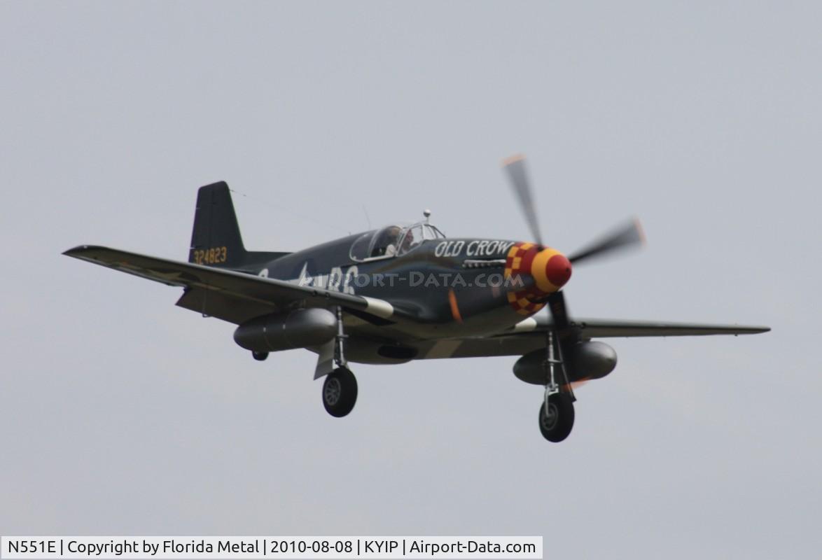N551E, 1943 North American P-51B-1NA Mustang C/N 102-24700, TOM 2010