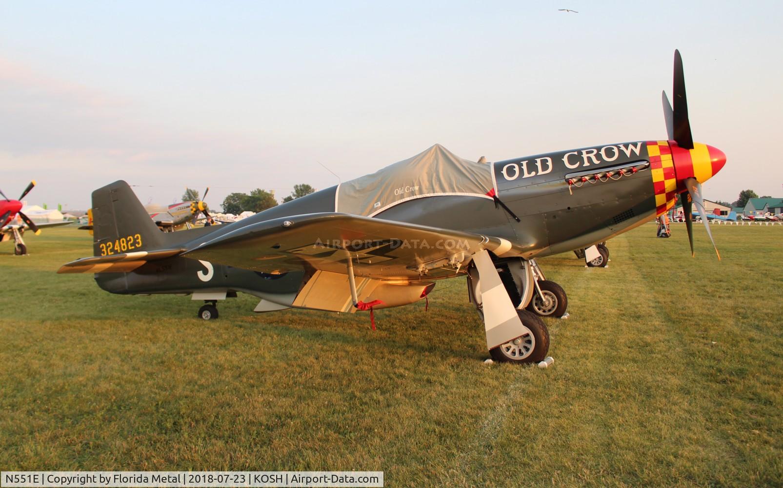 N551E, 1943 North American P-51B-1NA Mustang C/N 102-24700, OSH 2018