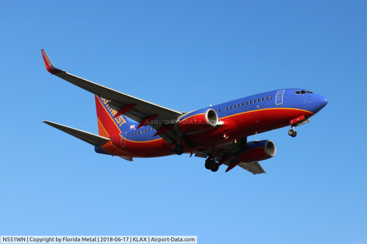 N551WN, 2001 Boeing 737-76Q C/N 30280, LAX 2018
