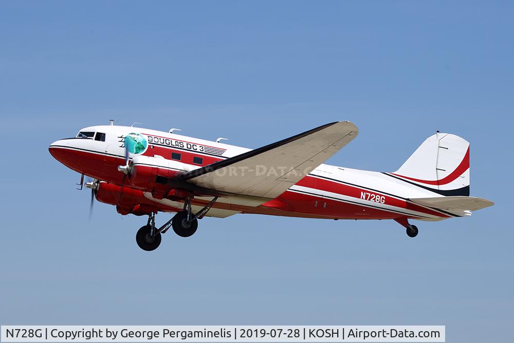 N728G, 1942 Douglas DC-3C (C-47-DL) C/N 4359, Oshkosh 2019.