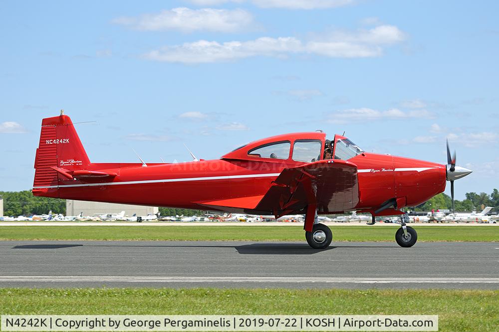 N4242K, 1948 Ryan Navion C/N NAV-4-1242, Oshkosh 2019.