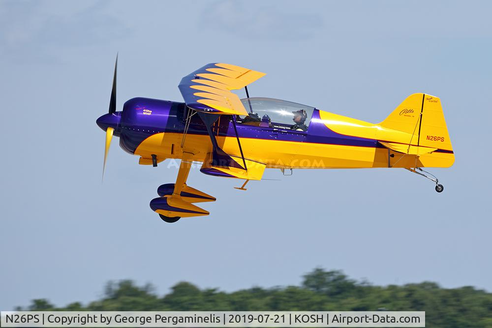 N26PS, Pitts Model 12 C/N 298, Oshkosh 2019.