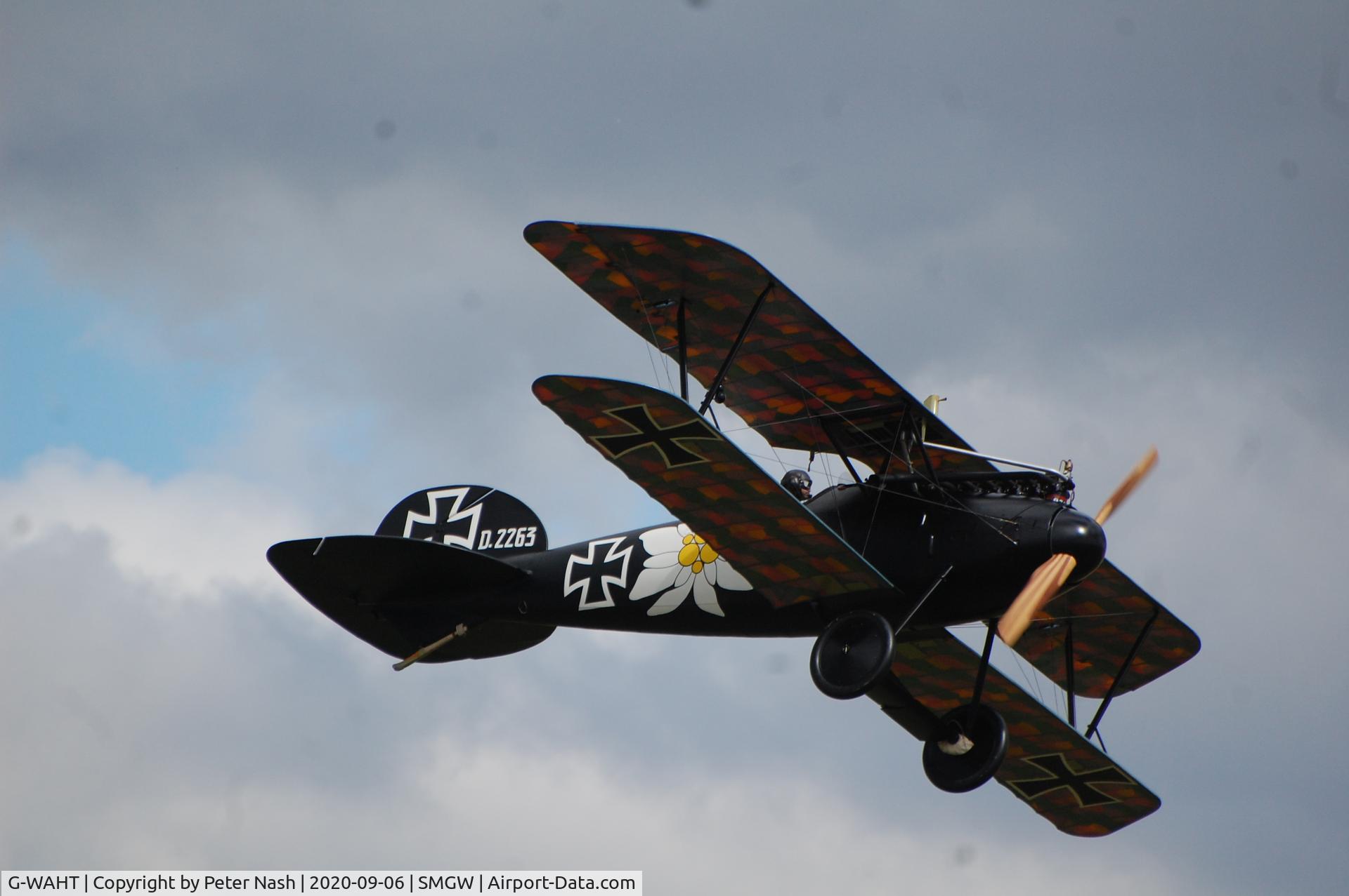 G-WAHT, 2016 Vintage Aviator DVA-1 Albatross Replica C/N 0147, Flying at stow Maries Great war Aerodrom 6th September 2020