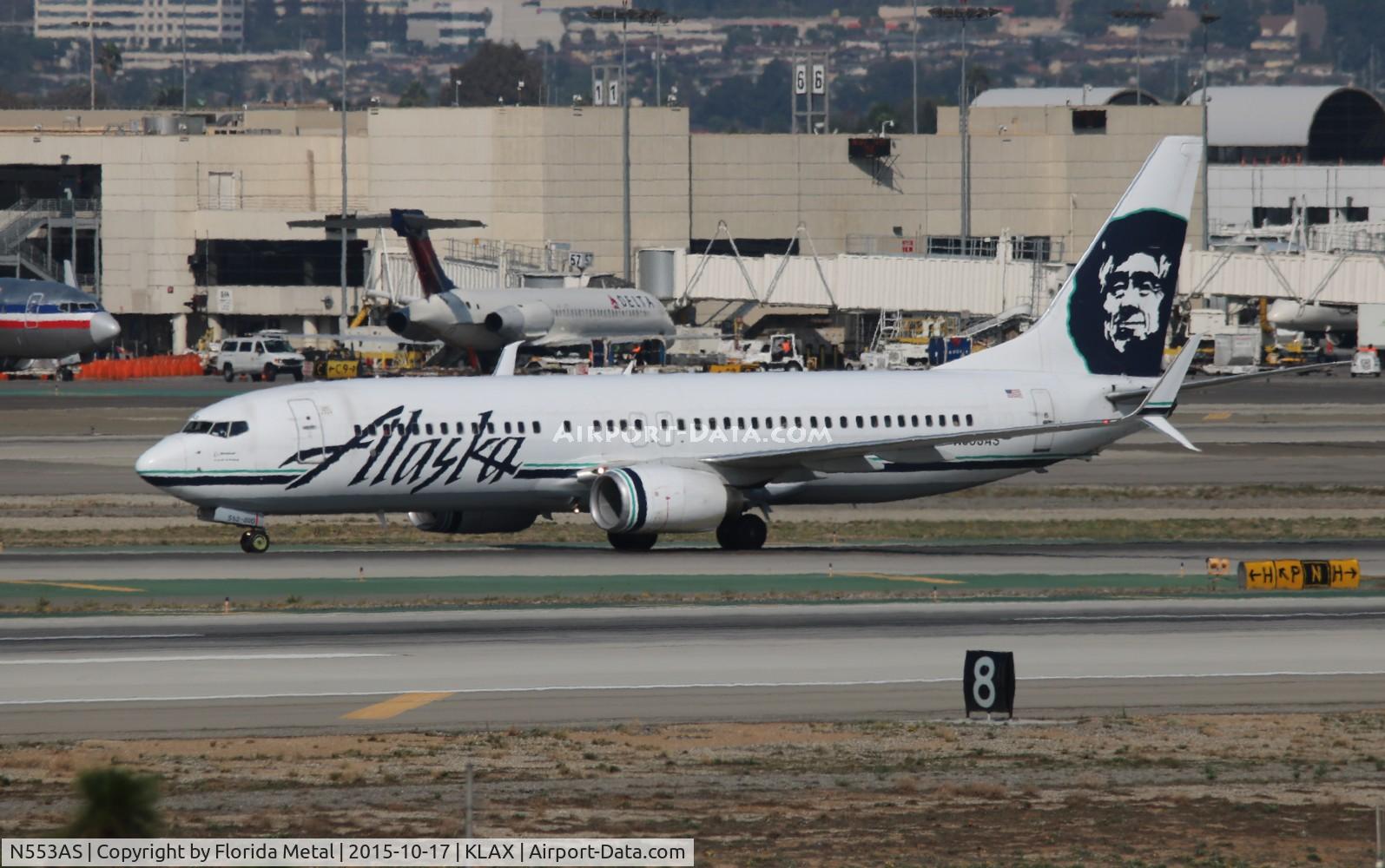 N553AS, 2006 Boeing 737-890 C/N 34594, LAX 2015
