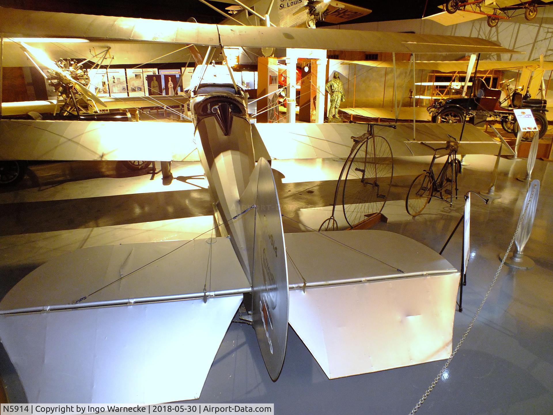 N5914, Alexander Long Wing Eaglerock C/N 557, Alexander Eaglerock Long Wing at the Southern Museum of Flight, Birmingham AL