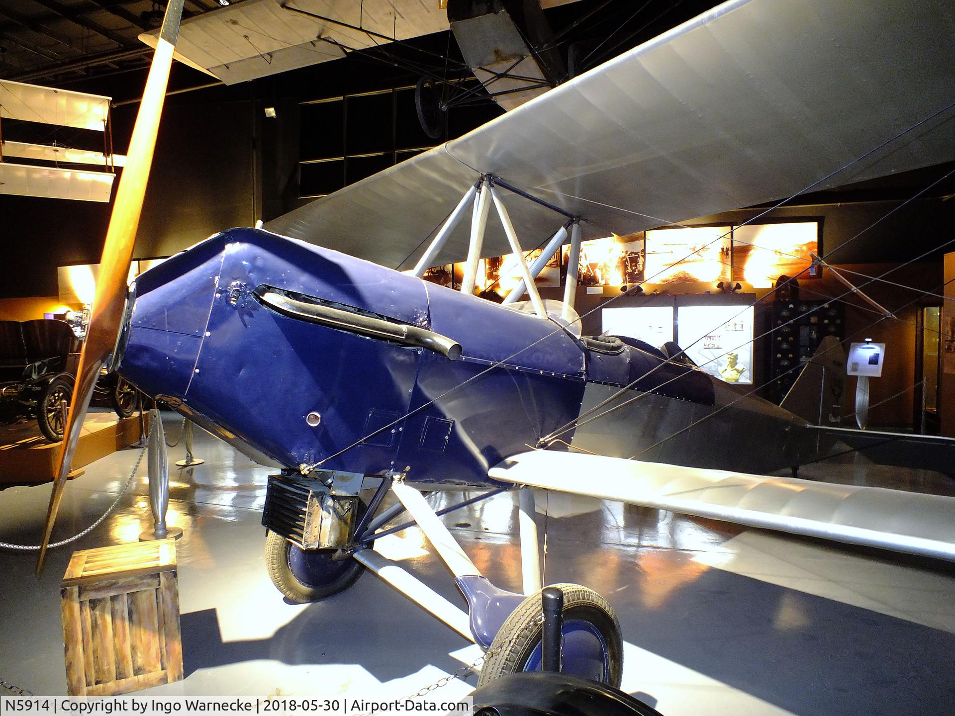N5914, Alexander Long Wing Eaglerock C/N 557, Alexander Eaglerock Long Wing at the Southern Museum of Flight, Birmingham AL