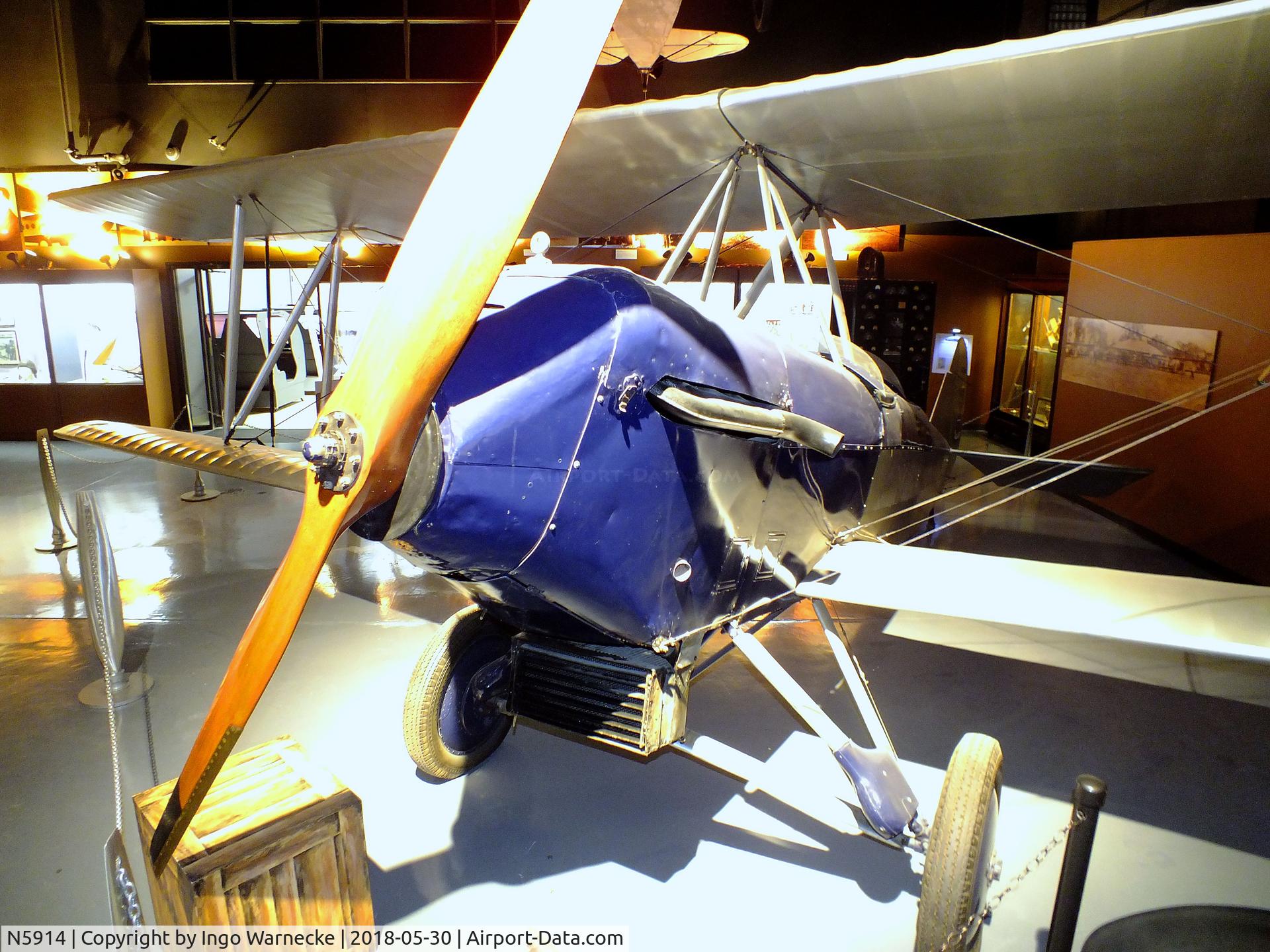 N5914, Alexander Long Wing Eaglerock C/N 557, Alexander Eaglerock Long Wing at the Southern Museum of Flight, Birmingham AL