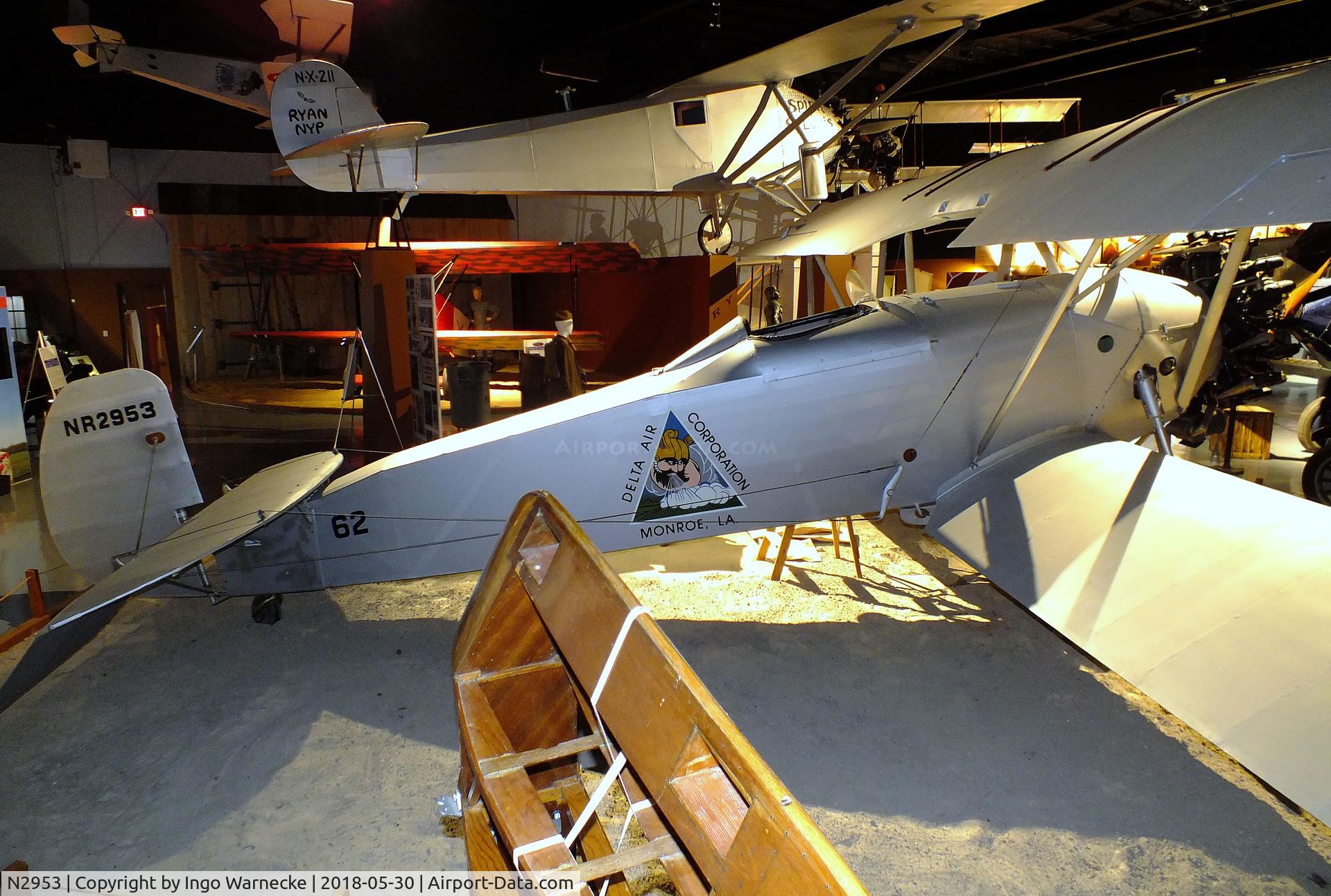 N2953, 1925 Huff PETREL C/N 62, Huff-Daland Duster Petrel at the Southern Museum of Flight, Birmingham AL