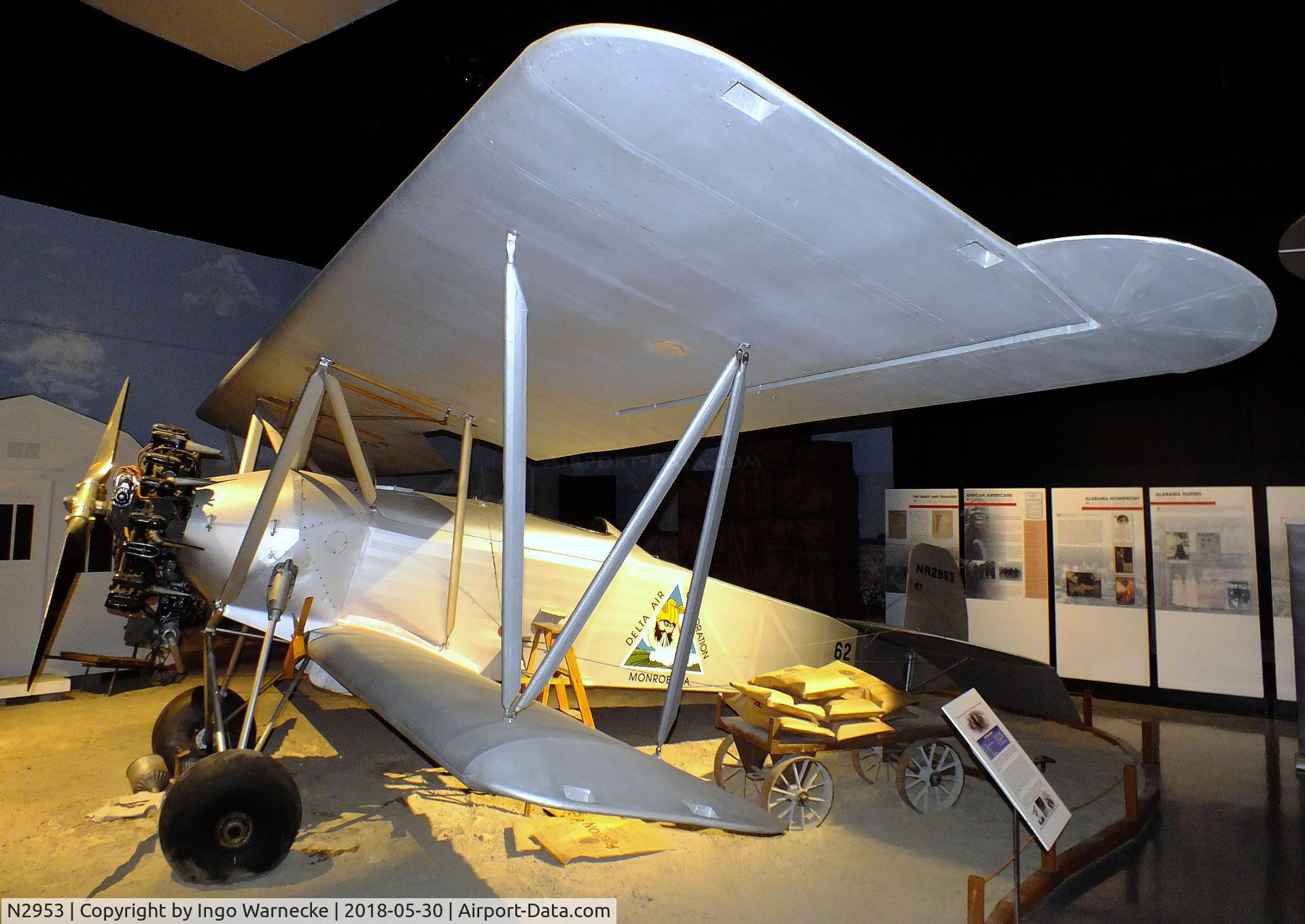 N2953, 1925 Huff PETREL C/N 62, Huff-Daland Duster Petrel at the Southern Museum of Flight, Birmingham AL