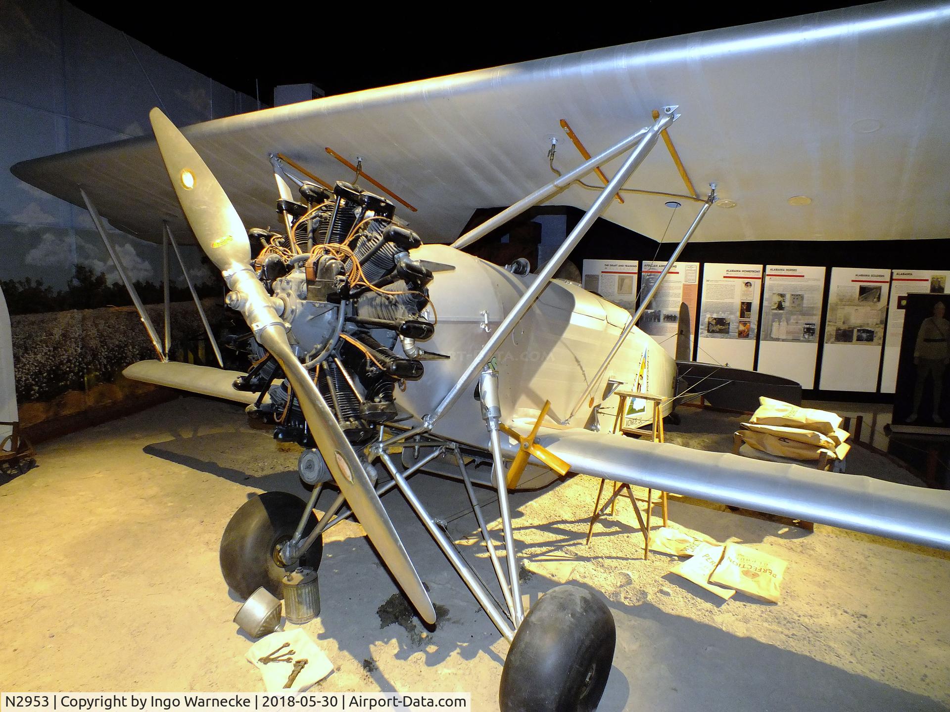 N2953, 1925 Huff PETREL C/N 62, Huff-Daland Duster Petrel at the Southern Museum of Flight, Birmingham AL