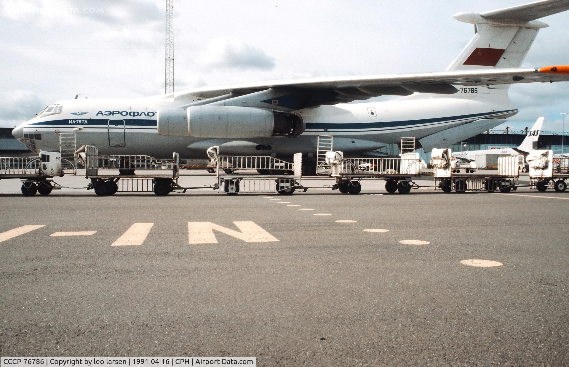 CCCP-76786, 1989 Ilyushin IL-76TD C/N 00934 96923, Copenhagen 16.4.1991