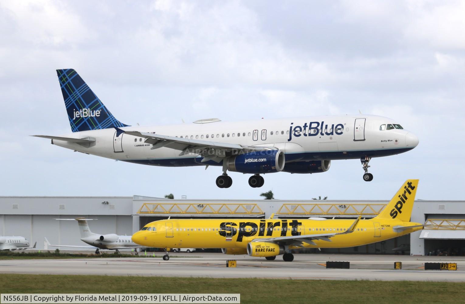 N556JB, 2002 Airbus A320-232 C/N 1904, FLL 2019