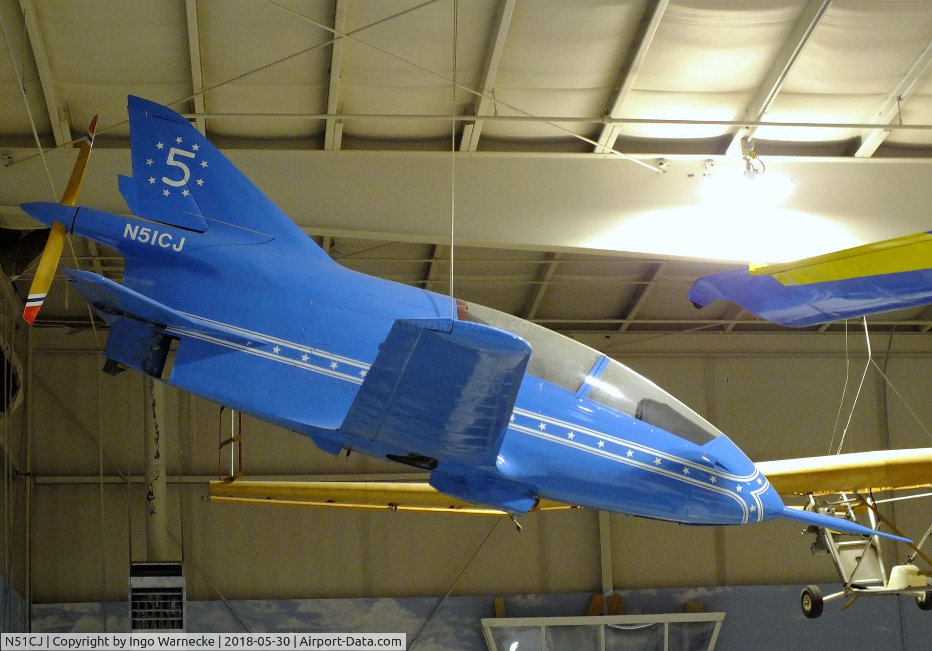 N51CJ, 1990 Bede BD-5B C/N 2185, Bede (Grimes, Charles J) BD-5B at the Southern Museum of Flight, Birmingham AL