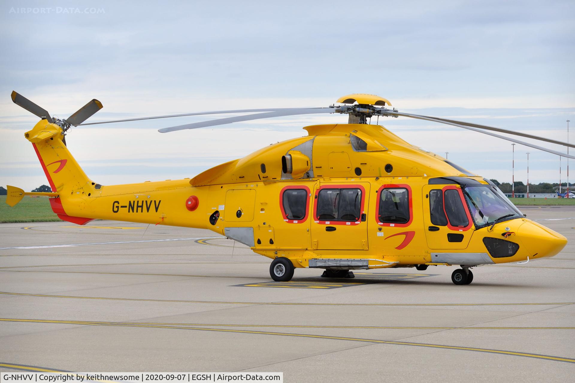 G-NHVV, 2014 Airbus Helicopters EC-175B C/N 5002, Arrived at Norwich from Aberdeen.