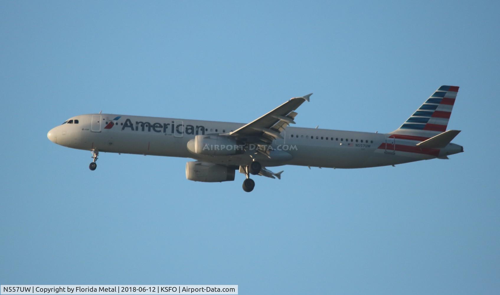 N557UW, 2012 Airbus A321-231 C/N 5269, SFO 2018