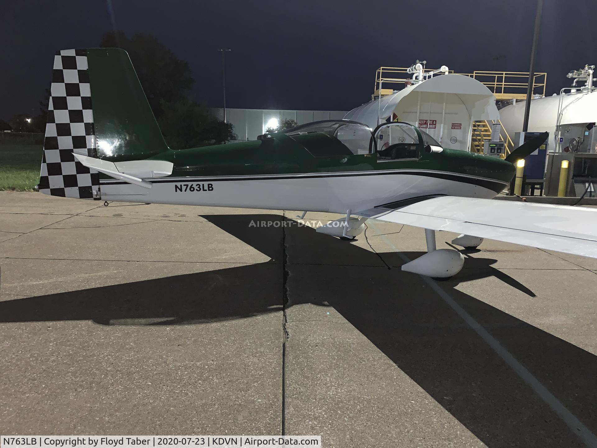 N763LB, 2011 Van's RV-7A C/N 70690, At the Fuel Pumps KDVN