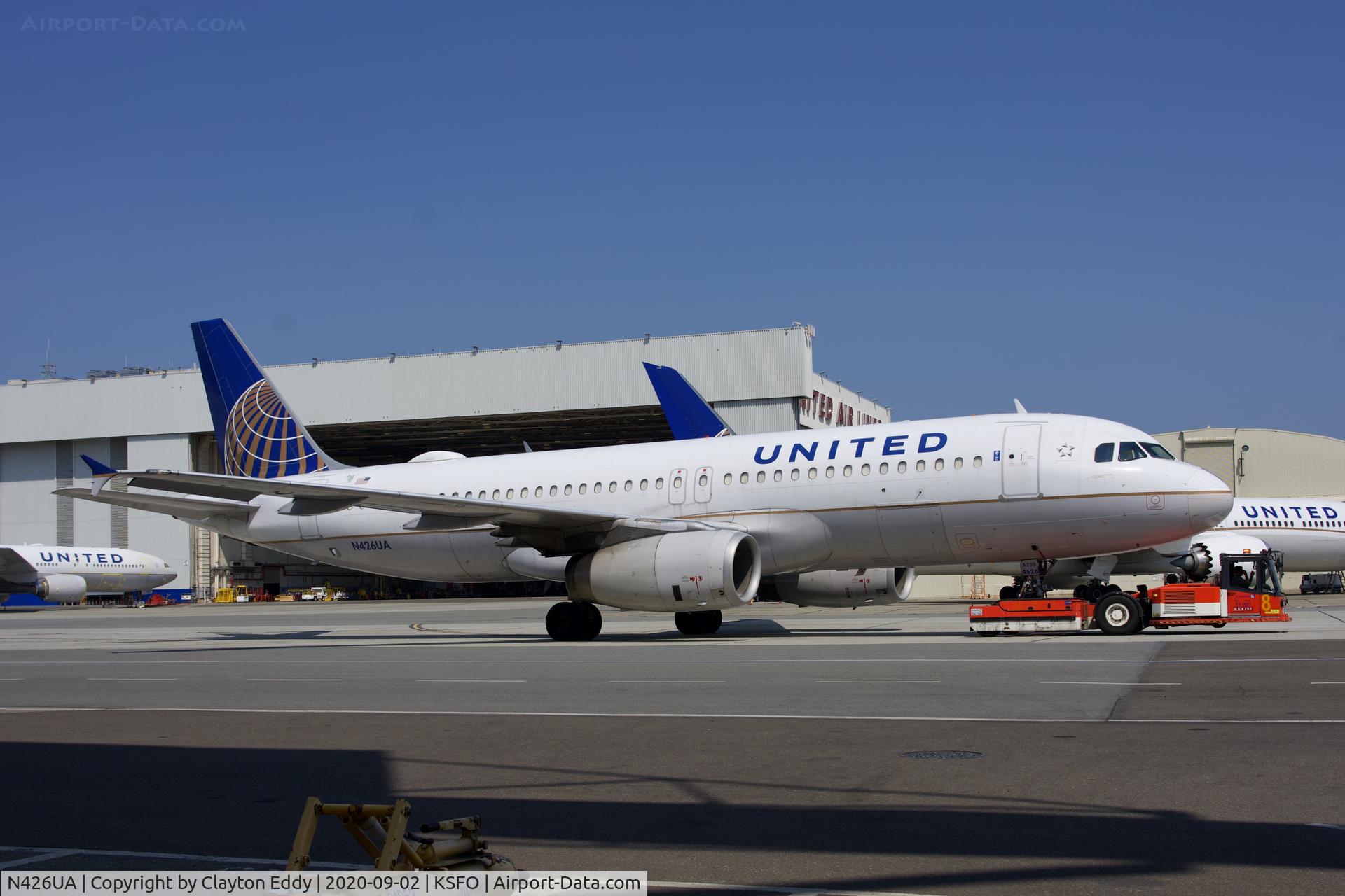 N426UA, 1995 Airbus A320-232 C/N 510, SFO 2020.