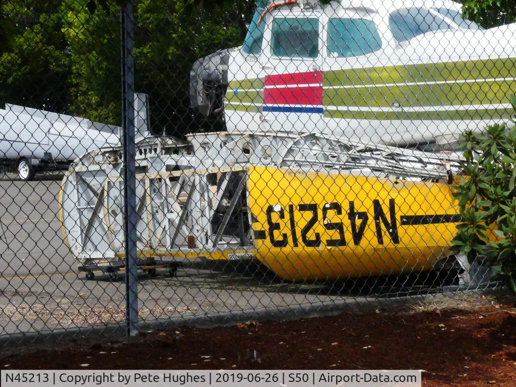 N45213, 1940 Naval Aircraft Factory N3N-3 C/N 1942, The remains of N3N-3 N45213 lying at Auburn WA