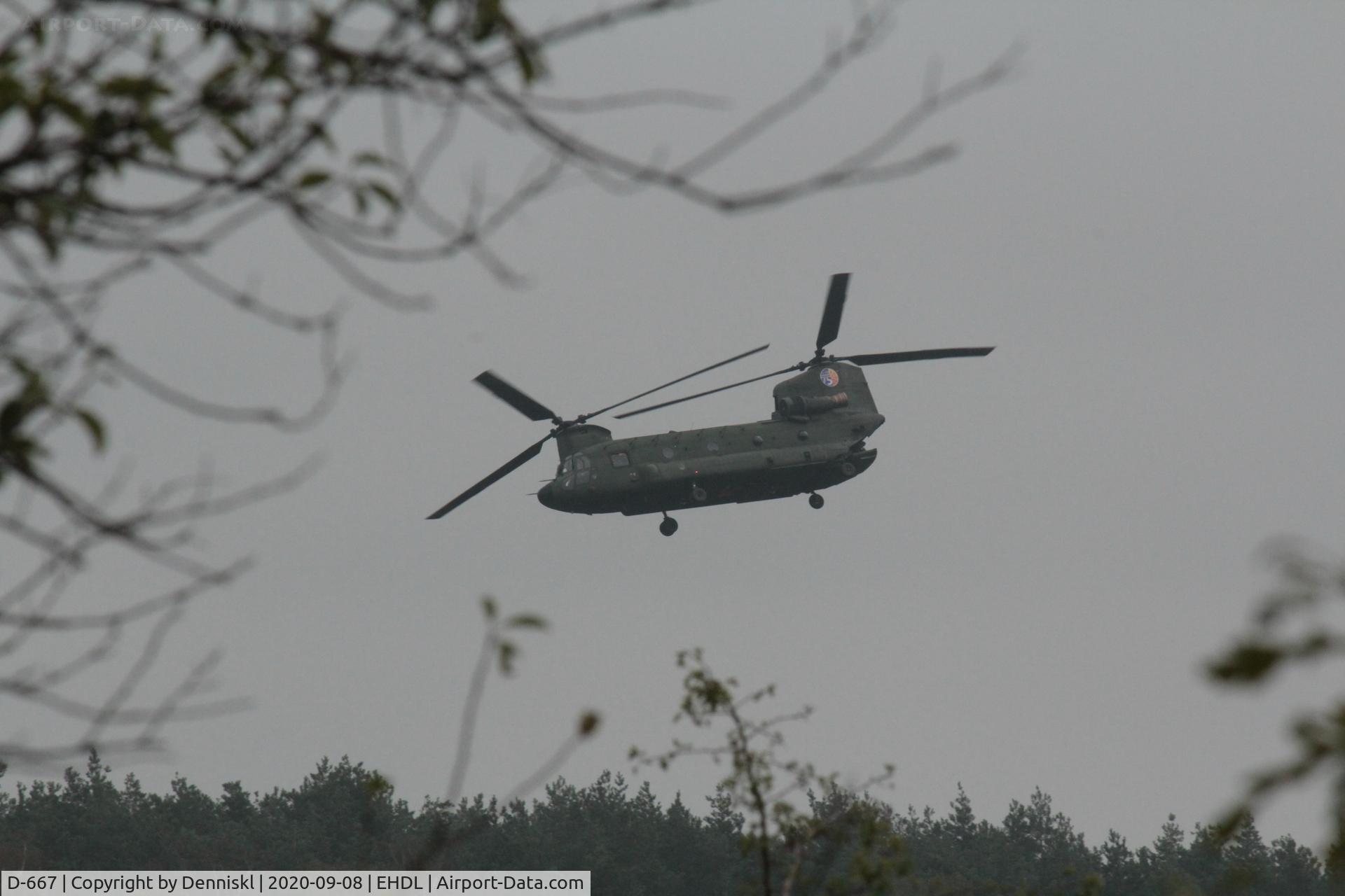 D-667, Boeing CH-47D Chinook C/N M.3667/NL-007, Above Schaarsbergen, near Arnhem, The Netherlands