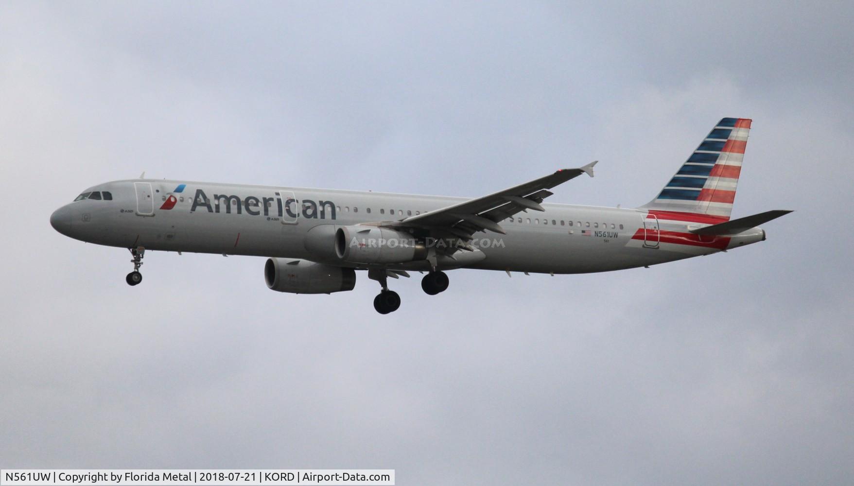 N561UW, 2012 Airbus A321-231 C/N 5317, ORD 2018