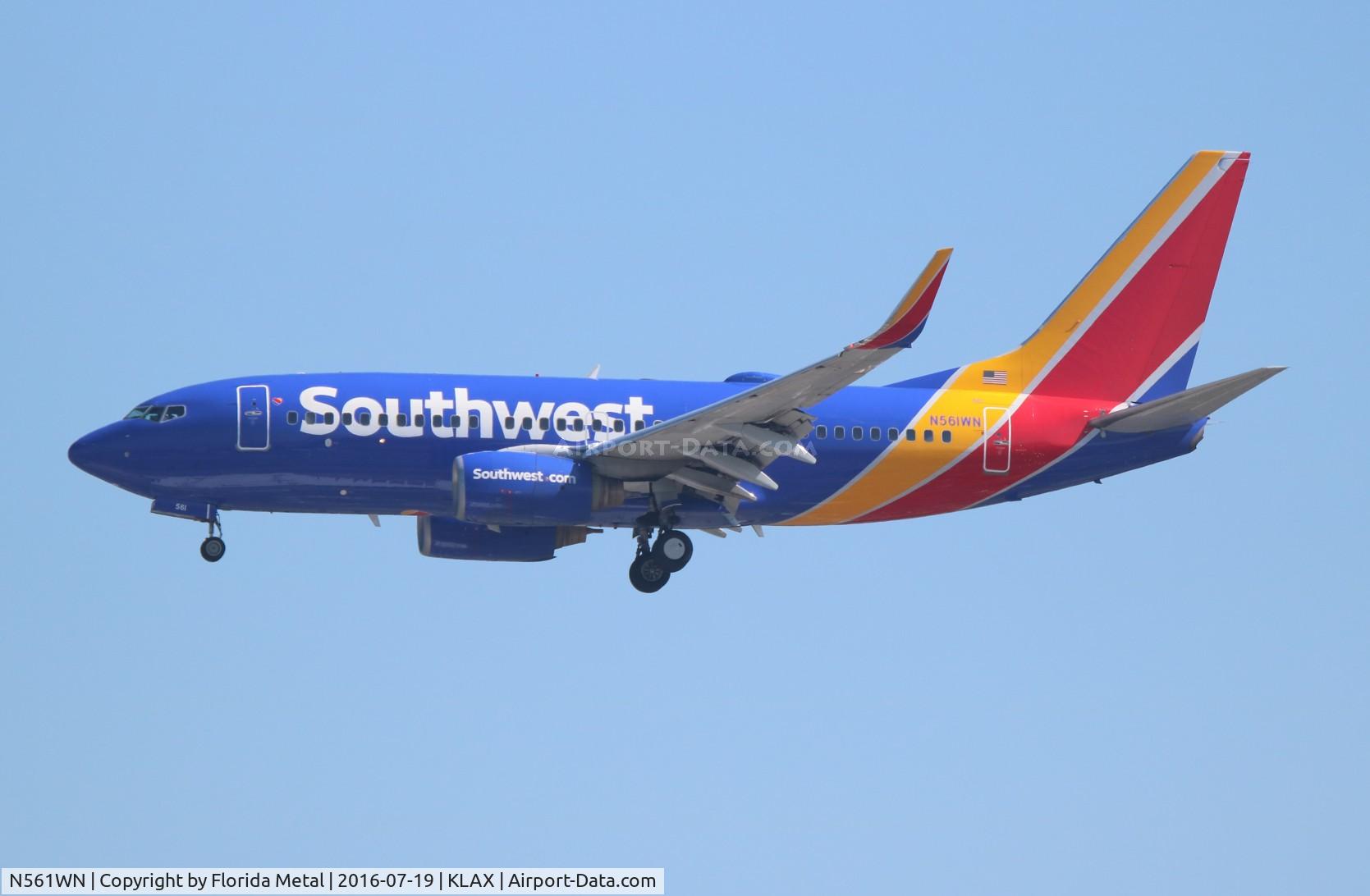 N561WN, 2003 Boeing 737-73V C/N 32417, LAX 2016