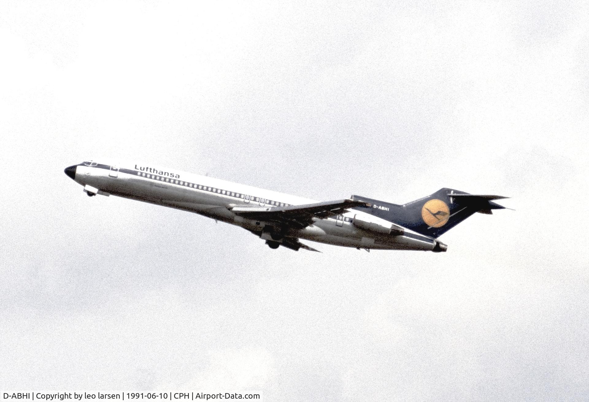 D-ABHI, 1972 Boeing 727-230 C/N 20560, Copenhagen 10.6.1991