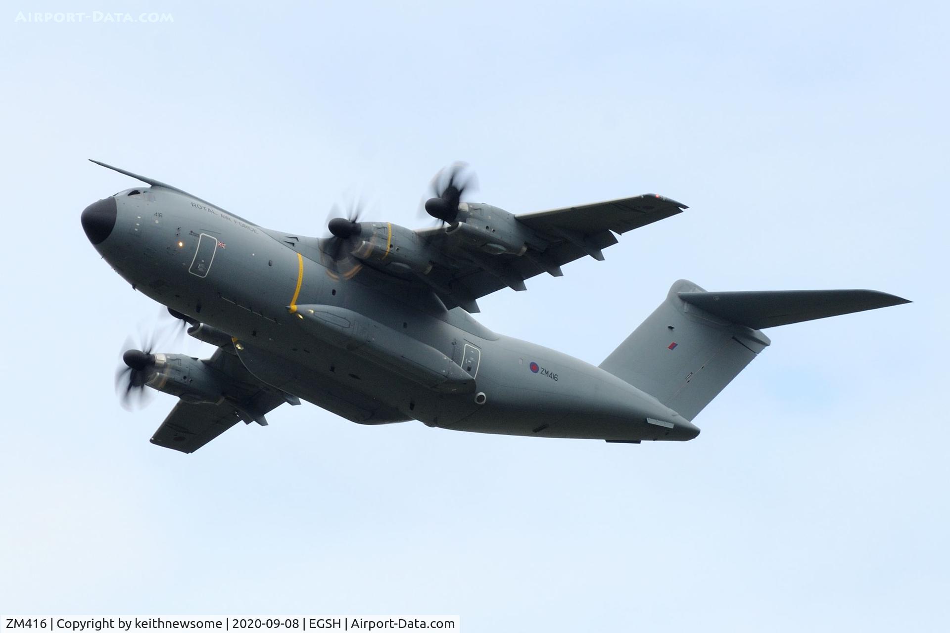 ZM416, 2017 Airbus A400M Atlas C.1 C/N 058, One of several low passes.