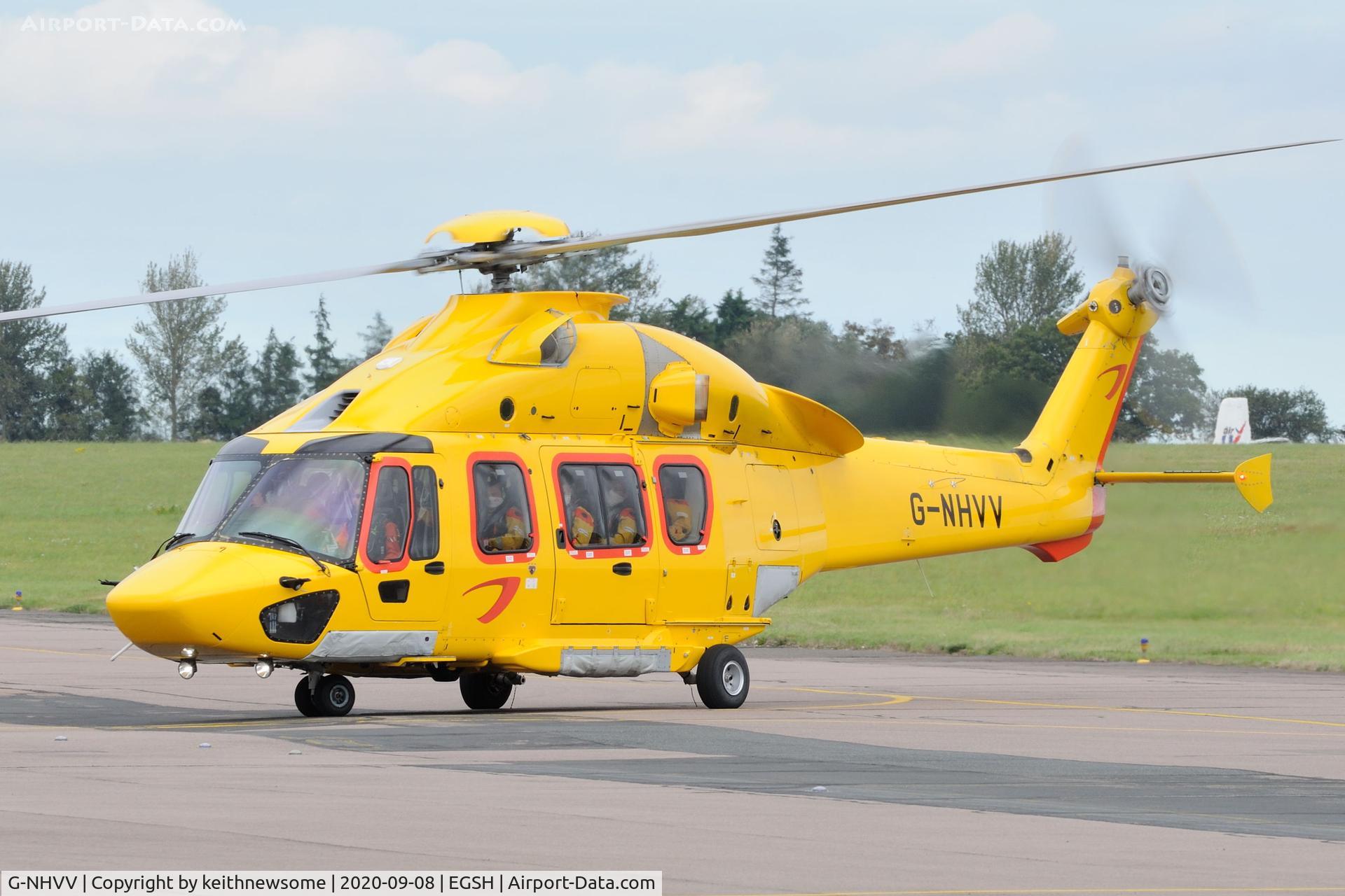 G-NHVV, 2014 Airbus Helicopters EC-175B C/N 5002, Returning to Norwich from 'offshore'.