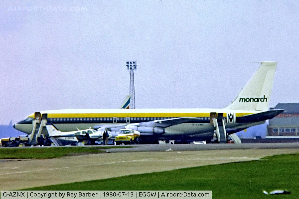 G-AZNX, 1961 Boeing 720-051B C/N 18383, G-AZNX   Boeing 720-051B [18383] (Monarch Airlines) Luton~G 13/07/1980
