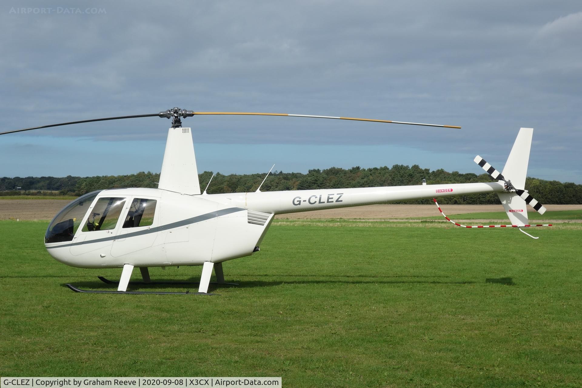 G-CLEZ, 2015 Robinson R44 Raven I C/N 2413, Parked at Northrepps.