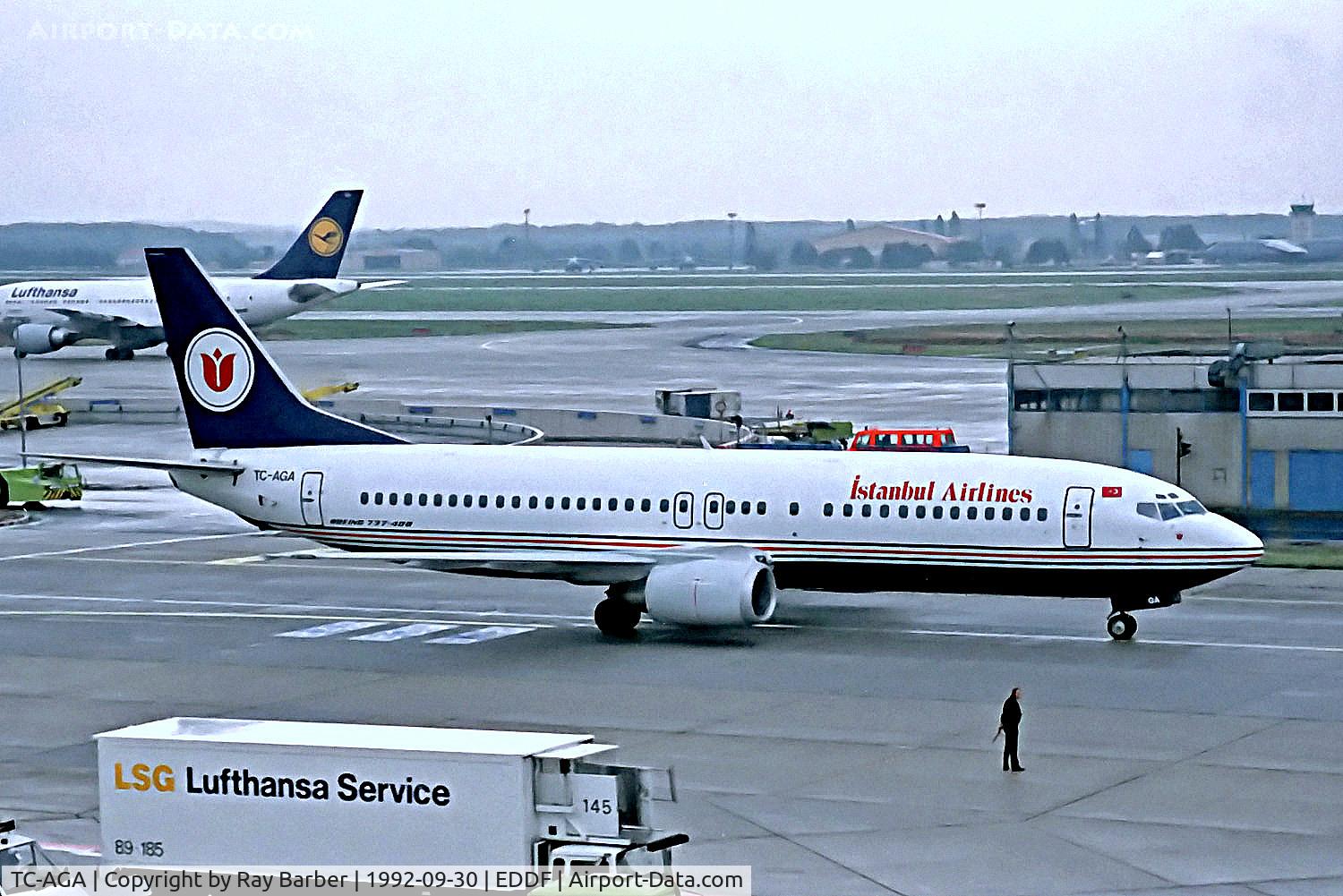 TC-AGA, 1989 Boeing 737-4Y0 C/N 24512, TC-AGA   Boeing 737-4Y0 [24512] (Istanbul Airlines) Frankfurt Int'l 30/09/1992