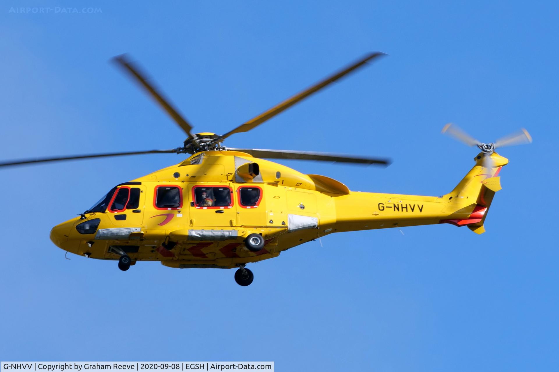 G-NHVV, 2014 Airbus Helicopters EC-175B C/N 5002, Landing at Norwich.