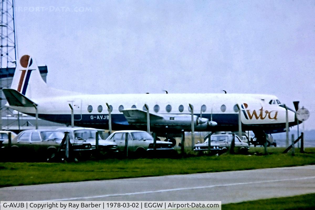 G-AVJB, 1959 Vickers Viscount 815 C/N 375, G-AVJB   Vickers Viscount 815 [375] (Intra Airways) Luton~G 02/03/1978