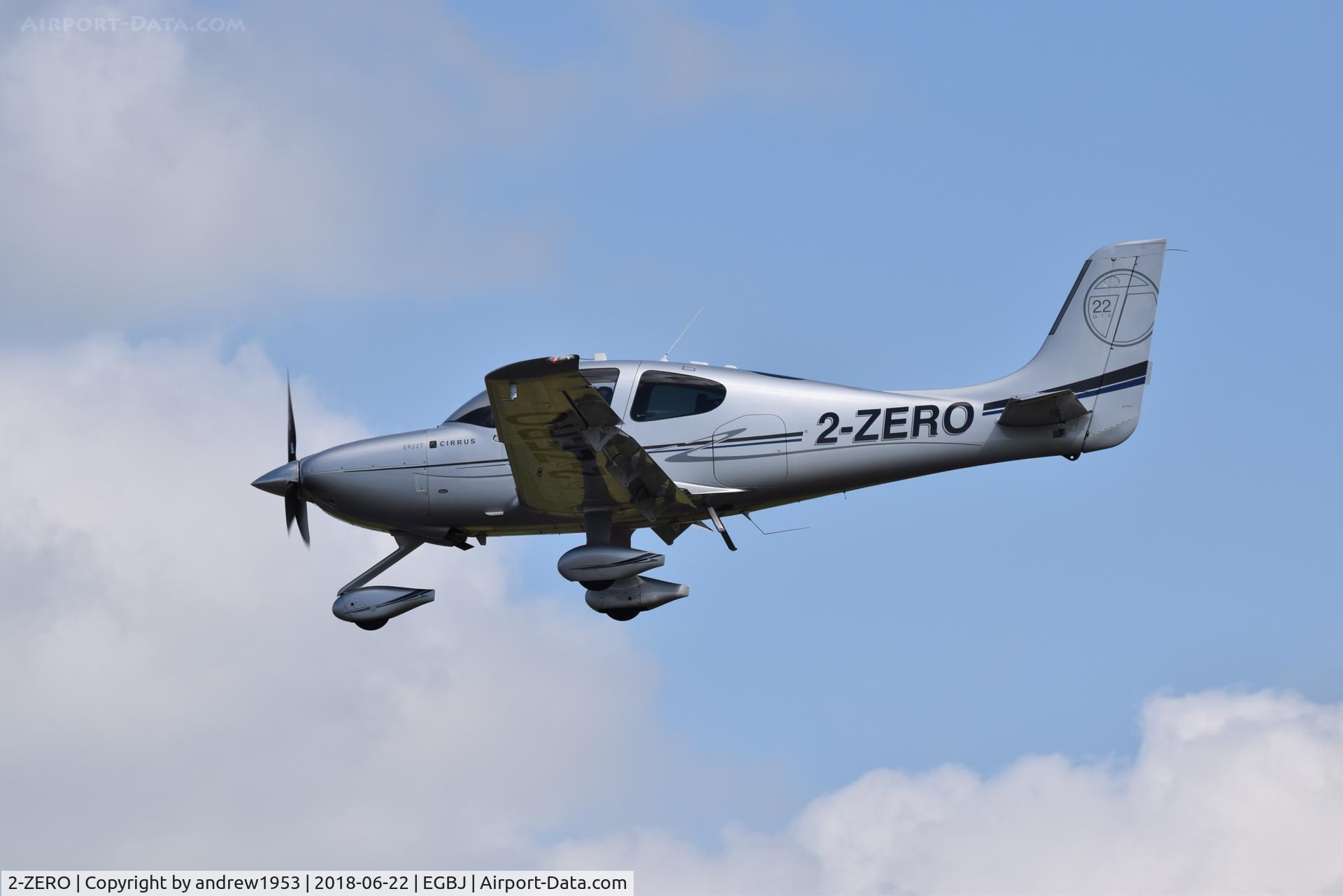 2-ZERO, 2011 Cirrus SR22T C/N 189, 2-ZERO landing at Gloucestershire Airport.