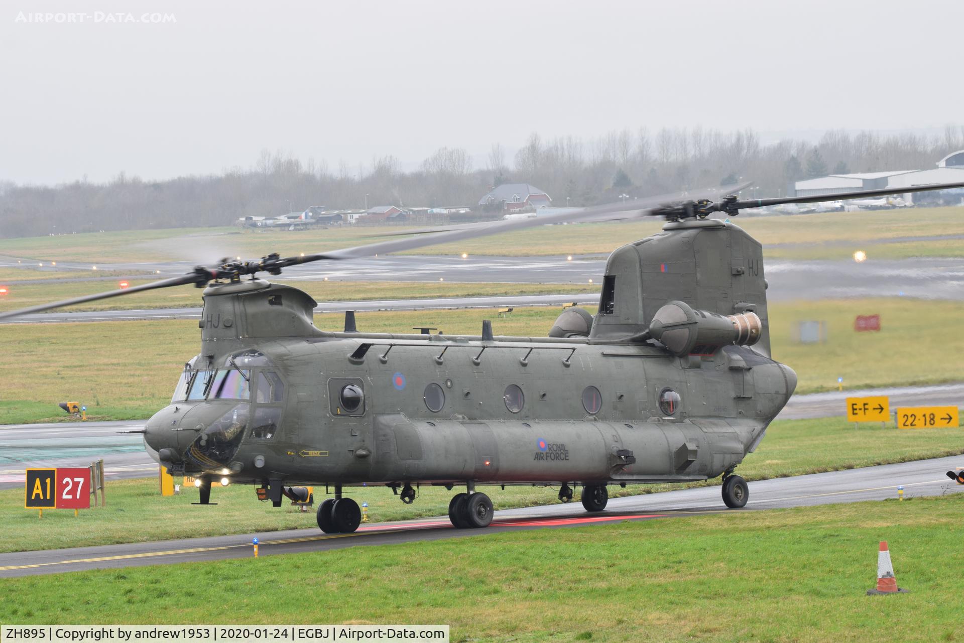 ZH895, Boeing Vertol Chinook HC.2A C/N M4458, ZH895 at Gloucestershire Airport.