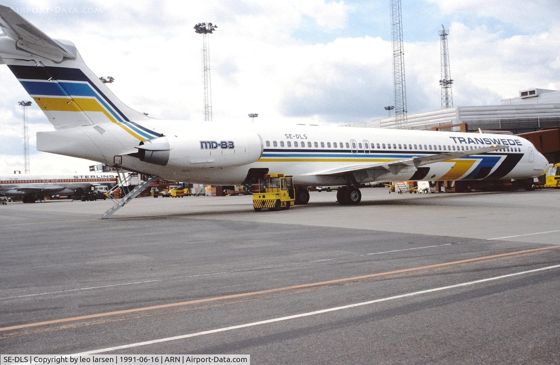 SE-DLS, 1991 McDonnell Douglas MD-83 (DC-9-83) C/N 53198, Arlanda 16.6.1991