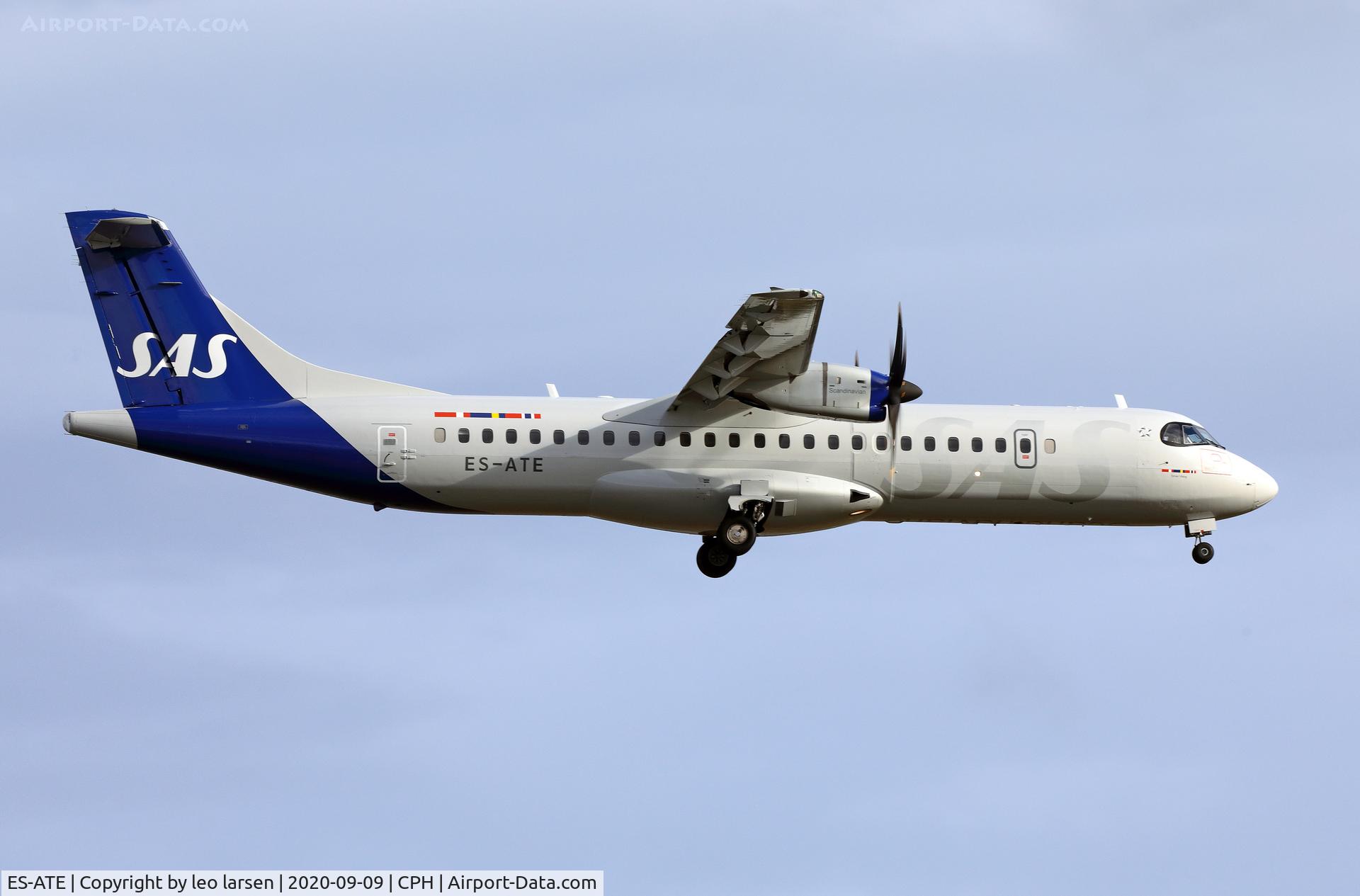 ES-ATE, 2013 ATR 72-600 (72-212A) C/N 1120, Copenhagen 9.9.2020 now in new SAS c/s.