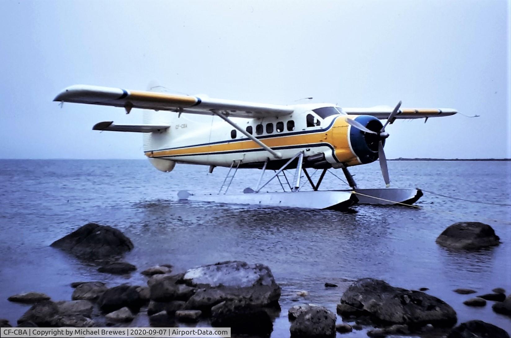 CF-CBA, 1957 De Havilland Canada DHC-3 Otter Otter C/N 230, Aug. 1975 at field camp near Rankin Inlet.