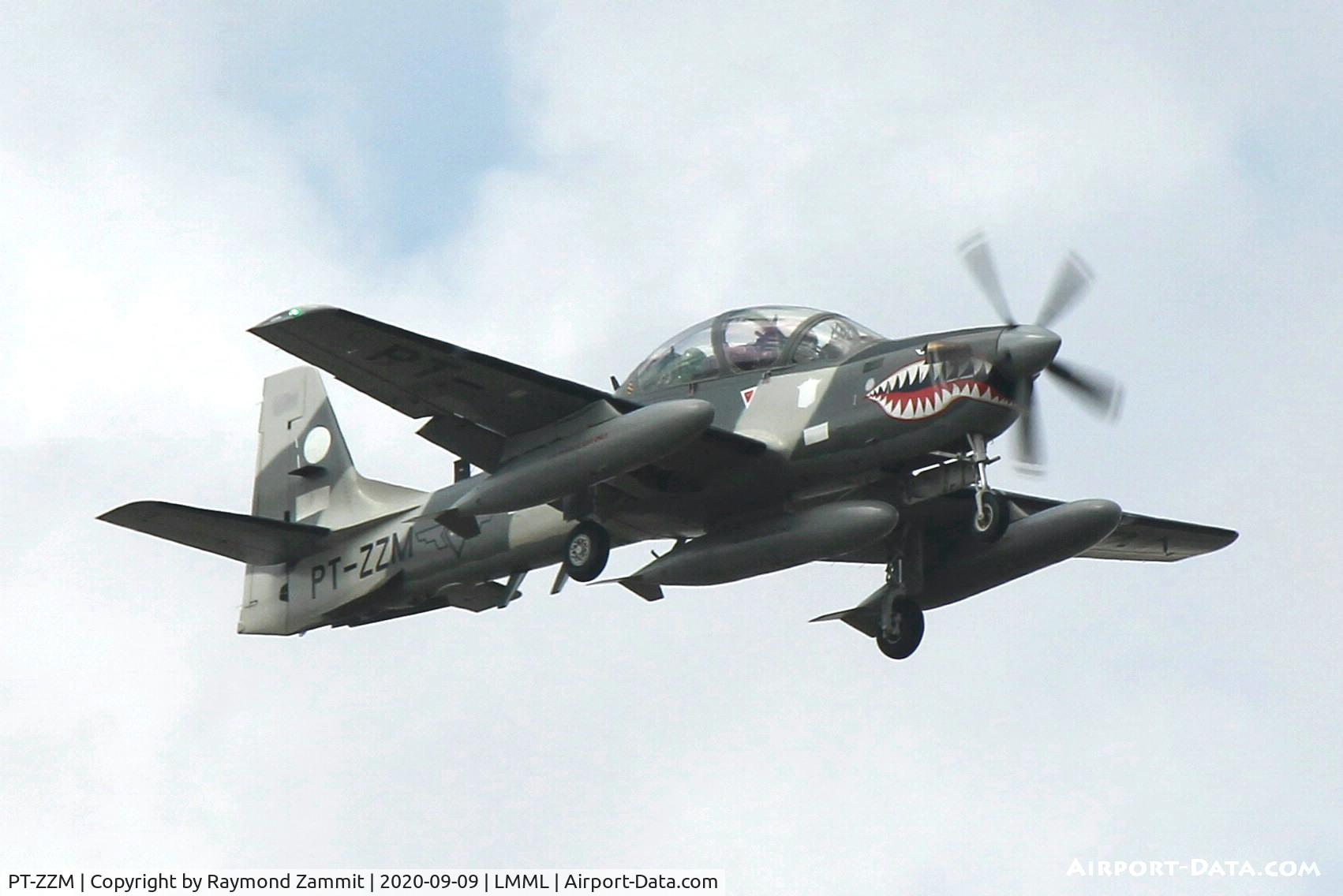 PT-ZZM, Embraer A-29 Super Tucano C/N 31400250, Embraer A-29 Super Tucano PT-ZZM Philippines Air Force seen landing in Malta while on delivery flight