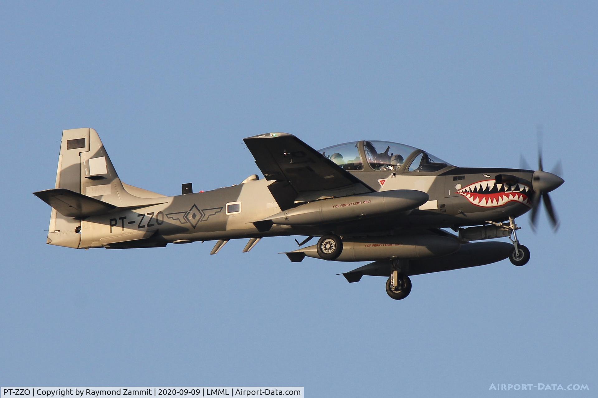 PT-ZZO, Embraer A-29 Super Tucano C/N 31400252, Embraer A-29 Super Tucano PT-ZZO seen landing in Malta while on delivery flight to the Philippines Air Force