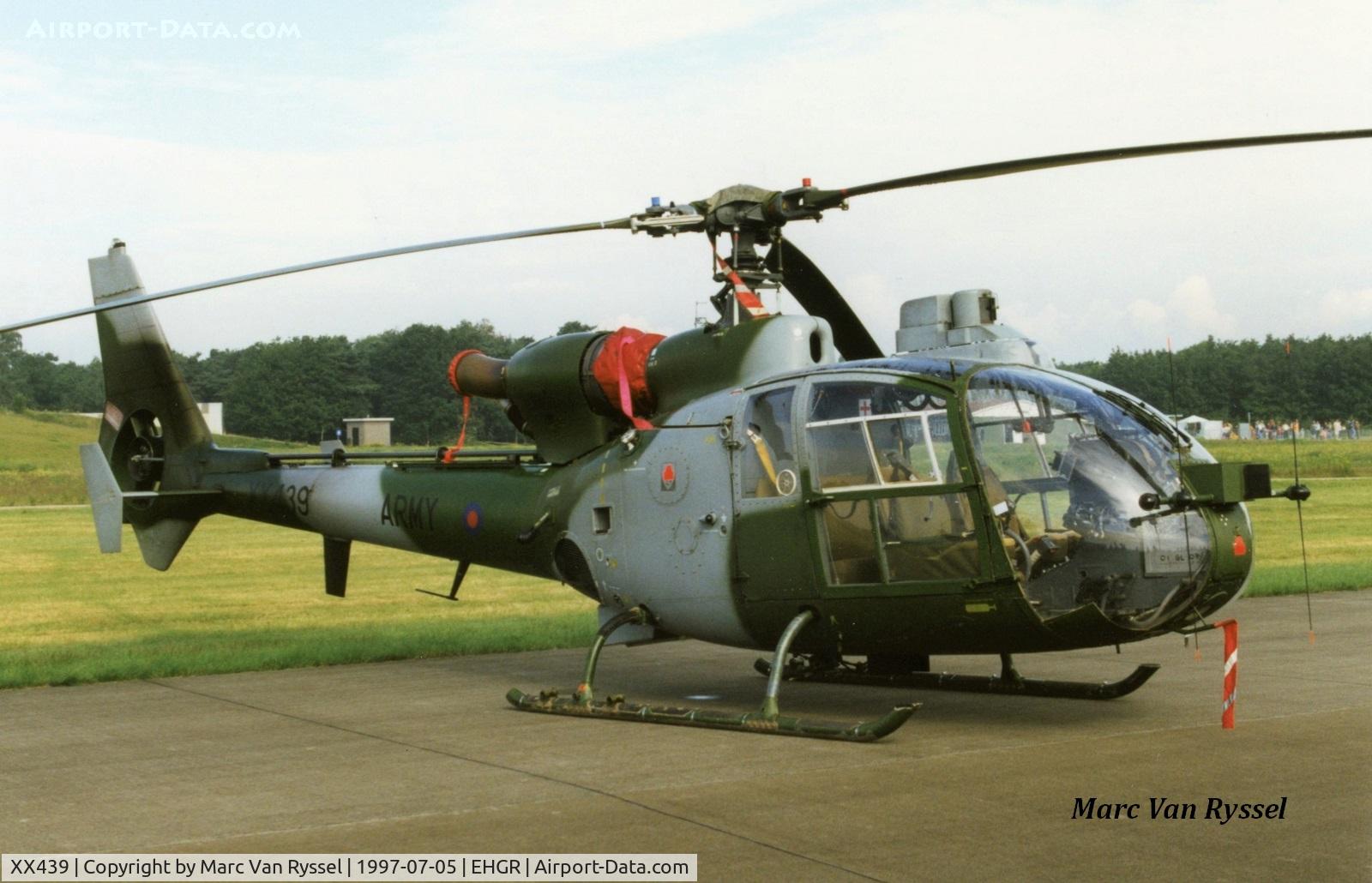 XX439, 1976 Westland SA-341B Gazelle AH1 C/N 1409, Gilze-Rijen open Day.