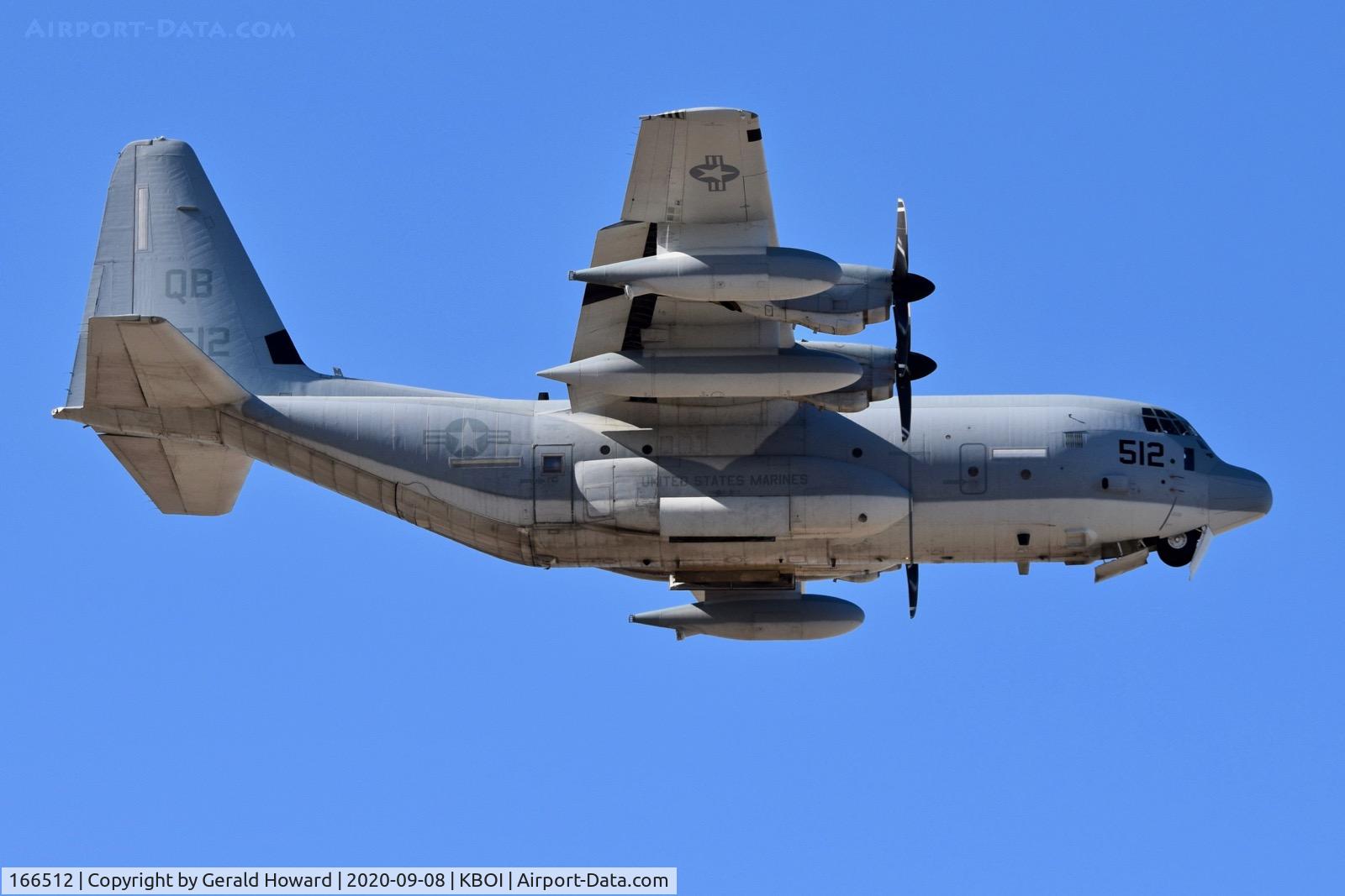 166512, Lockheed Martin KC-130J Hercules C/N 382-5554, Departing BOI.