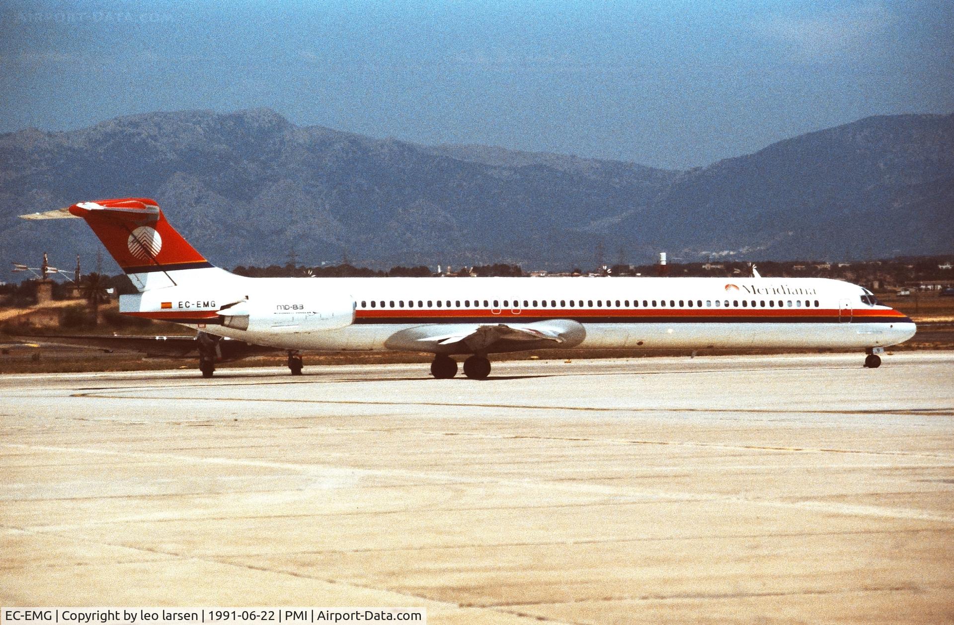 EC-EMG, 1988 McDonnell Douglas MD-83 C/N 49626, Palma de Mallorca 22.6.1991