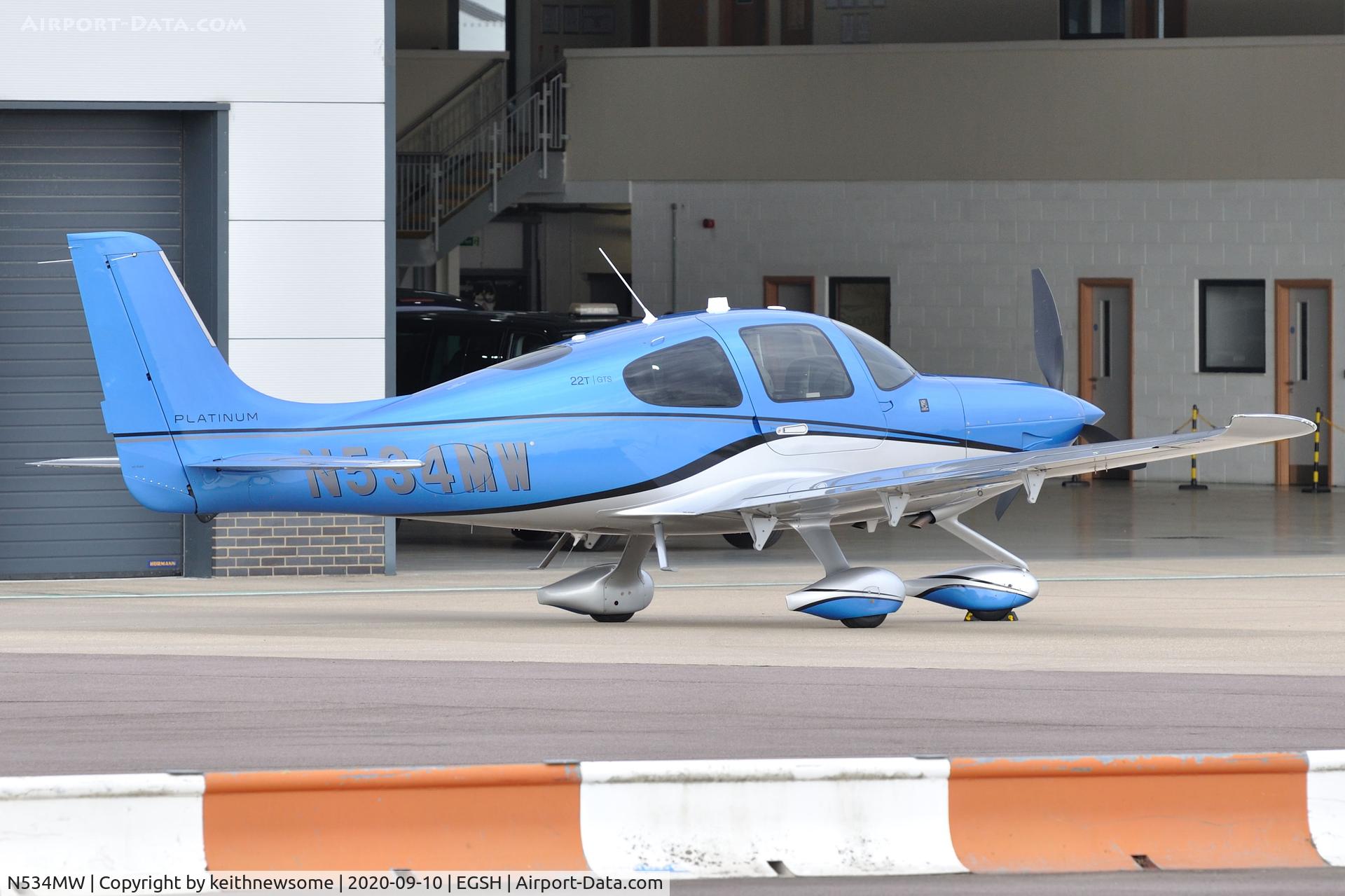 N534MW, 2017 Cirrus SR-22T C/N 1534, Parked at Norwich.