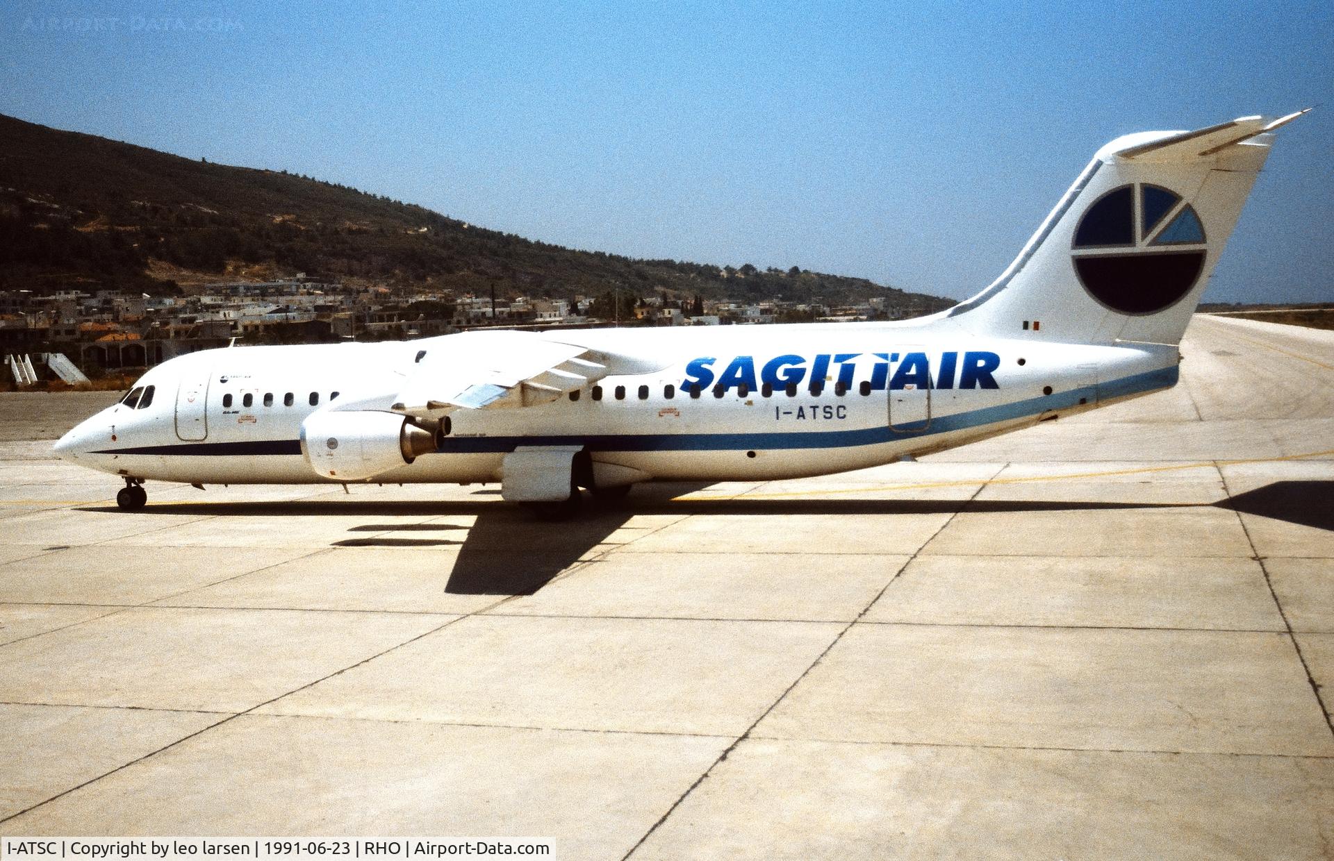 I-ATSC, 1990 British Aerospace BAe.146-300 C/N E3146, Rhodos 23.6.1991