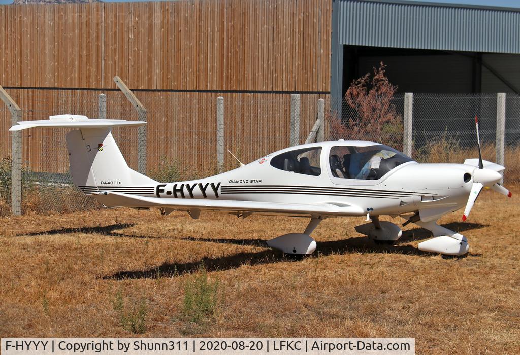F-HYYY, 2003 Diamond DA-40D Diamond Star C/N D4.060, Parked at the General Aviation area...